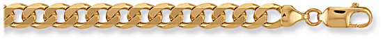 Gold chain High polish 9ct gold 22 inch 7.8mm x 2mm curb, 47.5 grams.