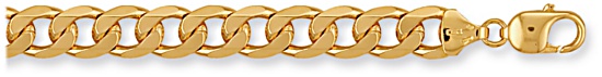 Gold chain High polish 9ct gold 22 inch 9.4mm x 2.4mm curb, 67 grams.