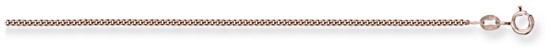 Gold chain High polish 9ct white gold 18 inch 1mm curb classic, 3.3 grams.