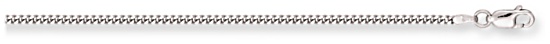 Gold chain High polish 9ct white gold 24 inch 2mm curb classic, 8.2 grams.