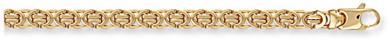 Gold chain High polish 9ct gold 18 inch 5.5mm Byzantine, 28.8 grams.
