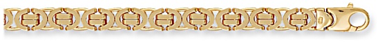 Gold chain High polish 9ct gold 18 inch 7mm Byzantine, 44 grams.