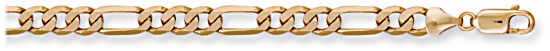 Gold chain High polish 9ct gold 28 inch 5.5mm figaro, 34.8 grams.