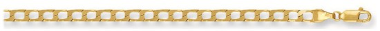 Gold chain High polish 9ct gold 28 inch 3mm curb square, 12.1 grams.