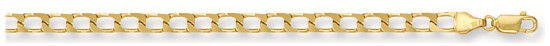 Gold chain High polish 9ct gold 30 inch 3.5mm curb square, 18.6 grams.