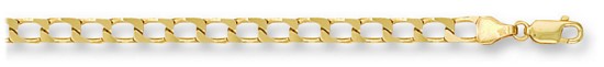 Gold chain High polish 9ct gold 30 inch 4mm curb square, 22.5 grams.
