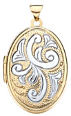 Gold pendant High polish 9ct gold Heart outer pattern family