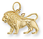 Gold pendant High polish 9ct gold Leo, 2.2 grams.