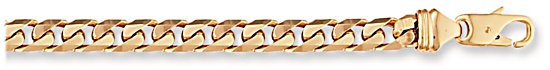 Gold bracelet High polish 9ct gold 6mm curb tight link, 30 grams.