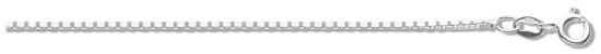 Silver chain 16 inch High polish Sterling Silver 1.4mm box, 5.3 grams.