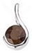 Silver pendant Smokey quartz High polish Sterling Silver Hook held jewel