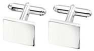 Silver cufflinks High polish Sterling Silver Square chunky