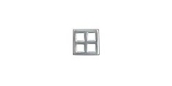 Silver tie pin or slide High polish Sterling Silver Squares in square tie pin