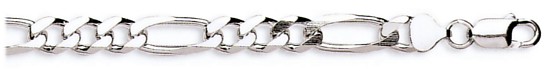 Silver chain High polish Sterling Silver 20 inch 8.5mm figaro, 49 grams.