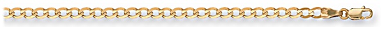 Gold chain 20 inch High polish 9ct gold 3.45mm by 0.8mm curb economy, 6 grams.