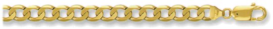 Gold chain 18 inch High polish 9ct gold Mens 6mm by 1.4mm curb economy, 22.7 grams.