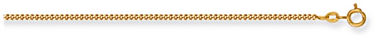 Gold chain 28 inch High polish 9ct gold 2mm x 1.1mm curb classic, 9.2 grams.