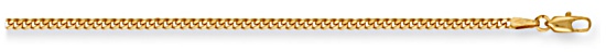 Gold chain 28 inch High polish 9ct gold 2.4mm x 1.25mm curb classic, 12.4 grams.