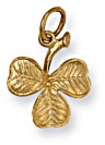 Gold pendant High polish 9ct gold Clover 15.6 width, 1.5 grams.