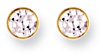 Gold stud earrings Clear zirconium High polish 9ct Gold 6mm round