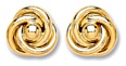 Gold stud earrings High polish 9ct Gold Knot swirls 10mm