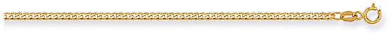 Gold chain High polish 9ct gold 30 inch 2.25mm x 0.7mm curb, 6.7 grams.