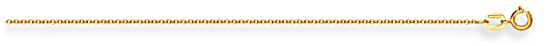 Gold chain High polish 9ct gold 18 inch 1.1mm Belcher micro, 1.2 grams.