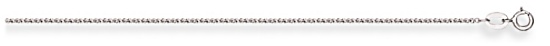 Gold chain High polish 9ct white gold 18 inch Fine singapore, 1.0 grams.